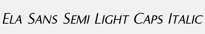 Ela Sans Semi Light Caps Italic PDF